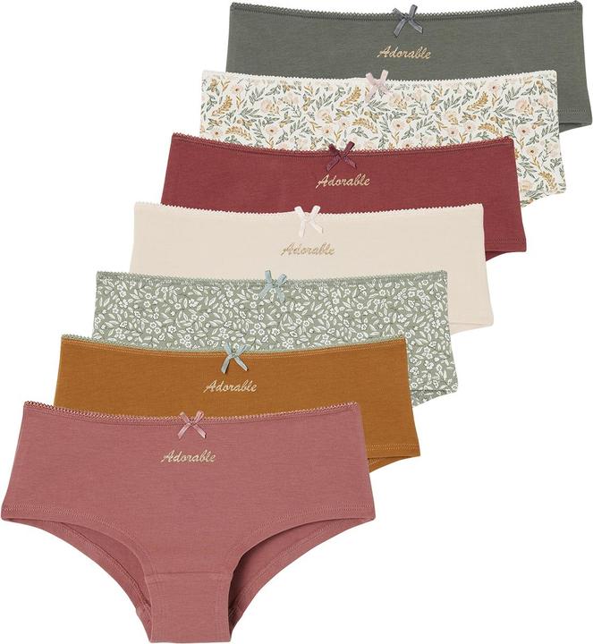 Immagine prodotto Vertbaudet 7er-Pack Mädchen Shortys ADORABLE, Bio-Baumwolle (146, 152)