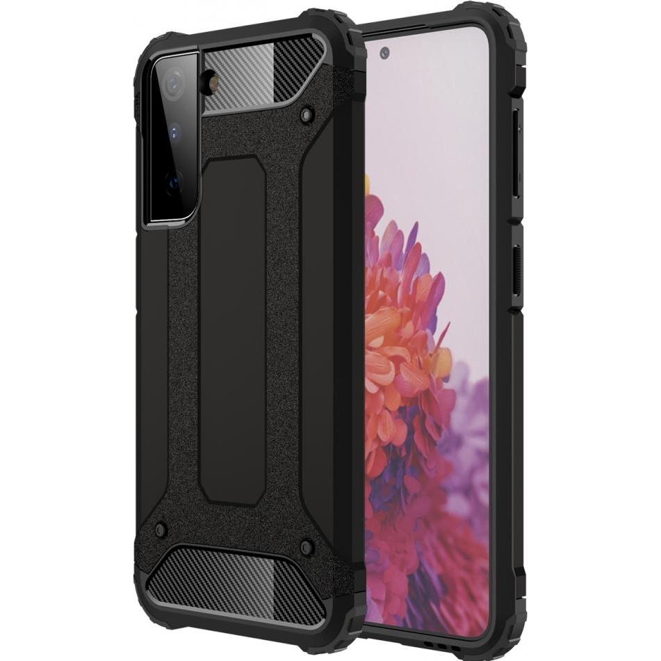 Screenguard AdventureCase Samsung Galaxy S21 Hybrid Hülle (Samsung Galaxy S21), Smartphone Hülle, Schwarz