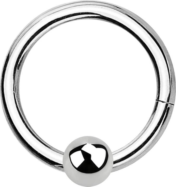 Produktbild Star Piercing Micro Segmentring klappbar silber mit Kugel (Chirurgenstahl 316L, ohne Messing)