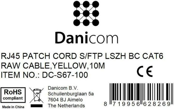 Produktbild Dsit CAT 6 Netzwerkkabel LSOH (S/FTP, CAT6, 10 m)
