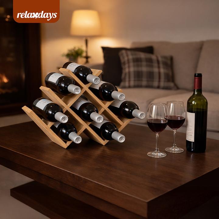 Actual product image Relaxdays winerack (8 bottles, 42.50 x 43 x 29 cm)