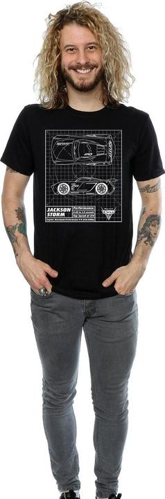 Immagine prodotto Disney Cars Jackson Storm Blueprint Maglietta Uomo (L)