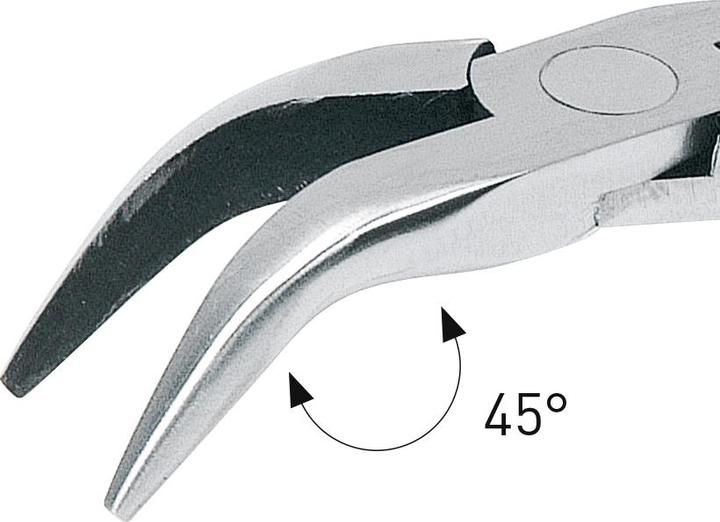 Produktbild Kraftwerk Elektronik-Spitzzange abgewinkelt (115 mm)