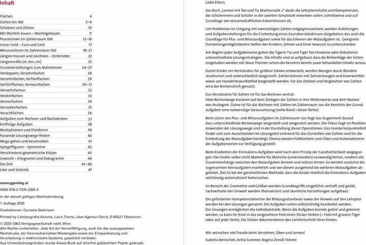 Produktbild Lernen mit Teo und Tia Mathematik – 2. Klasse Volksschule (Deutsch, Anita Summer, Isabella Benischek, Regina VOL Zeindl-Steiner, 2020)