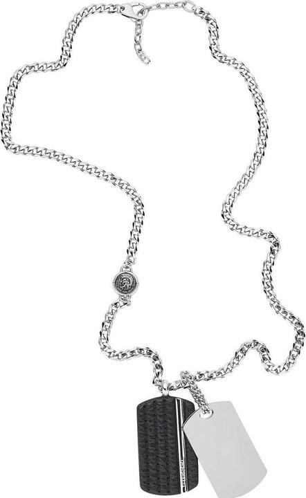 Image du produit Diesel Double Dogtags (Acier inoxydable, Cuir, 65 cm)