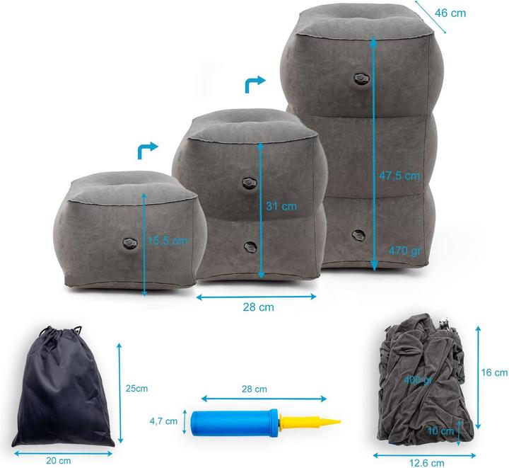 Produktbild Intirilife Fussstütze (46 x 28 x 47.5 cm)