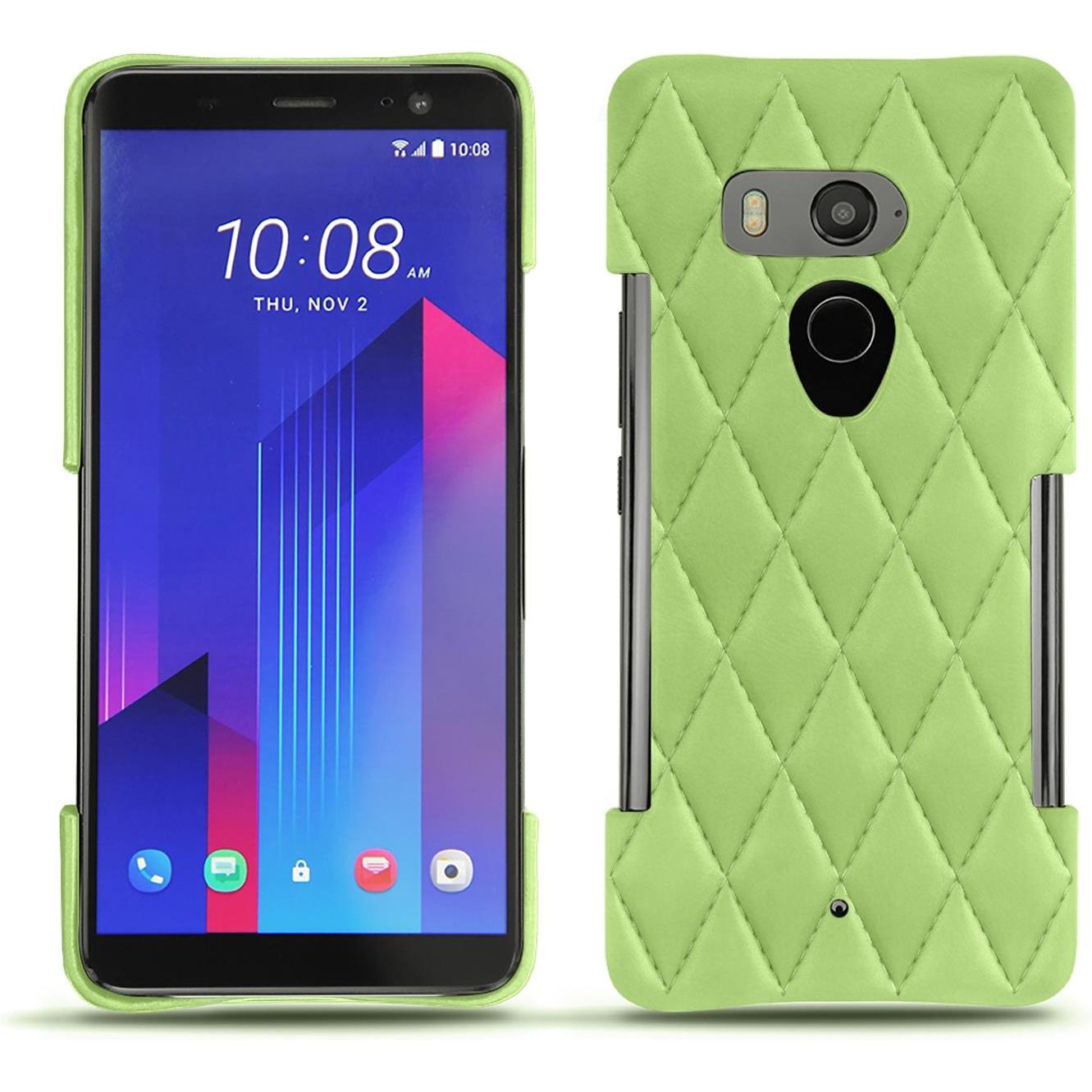 Noreve Lederschutzhülle (HTC U11+), Smartphone Hülle, Grün