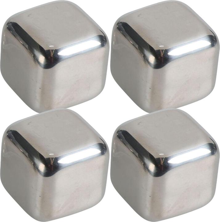 Excellent Houseware 4er-Set Kühlsteine aus Edelstahl