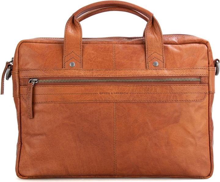 Actual product image Spikes & Sparrow & Sparrow Leren Laptoptas 13.3 inch 41544 Brandy (13.30")