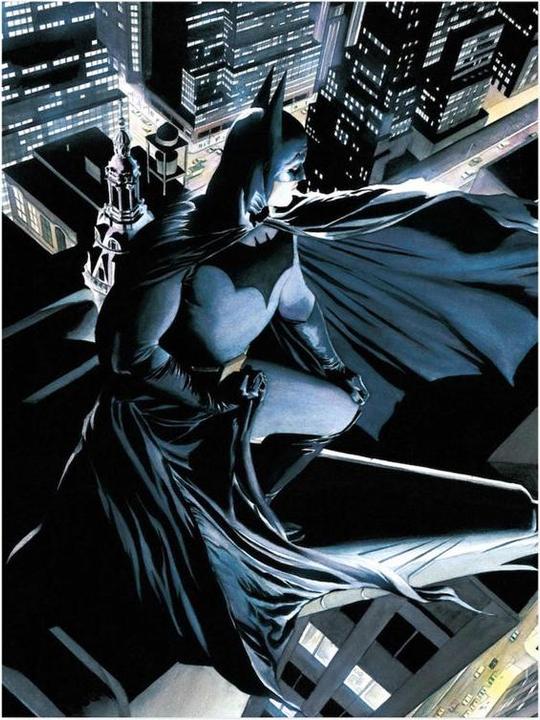 SD Toys DC - Poster en Verre - Batman Watcher - 40X30x3cm (30 x 40 cm)