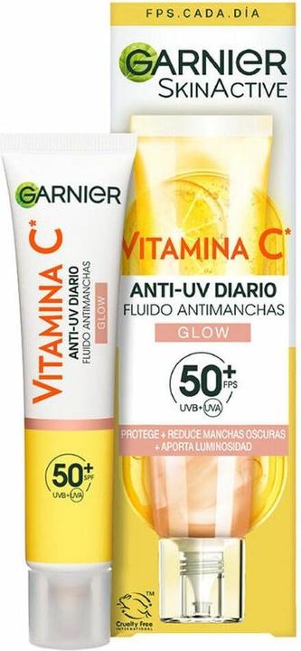 Garnier Skinactive Vitamina C Fluido Antimanchas Spf50 Glow 40ml (40 ml, Gesichtsfluid, SPF 50)