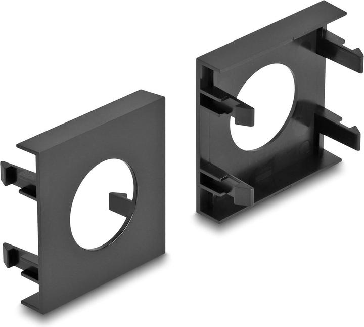 Image du produit Delock Cache module Easy 45 découpe de trou Ø 24 mm, 45 x 45 mm 5 pièces noir