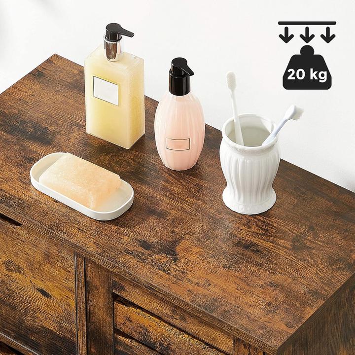 Produktbild Vasagle Badschrank braun 60,0 x 30,0 x 80,0 cm (30 x 60 x 80 cm)