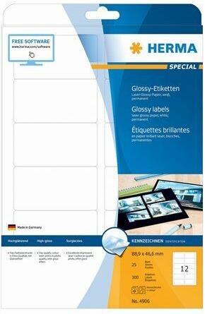 Produktbild HERMA Hochglanz Etiketten A4