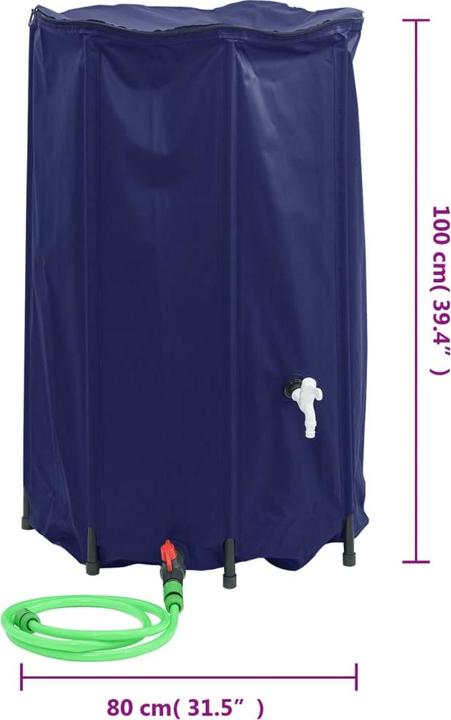 Image du produit VidaXL Réservoir d'eau avec robinet Pliable 500 L PVC (500 l)