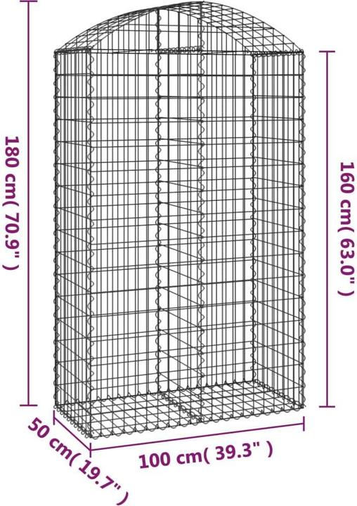 Produktbild vidaXL Gabionenkorb