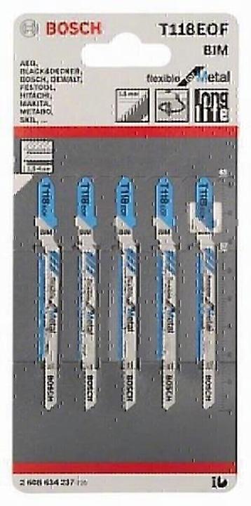 Produktbild Bosch Professional Zubehör PRO Metal curve T118EOF Stichsägeblatt, 83 mm, 5-tlg.