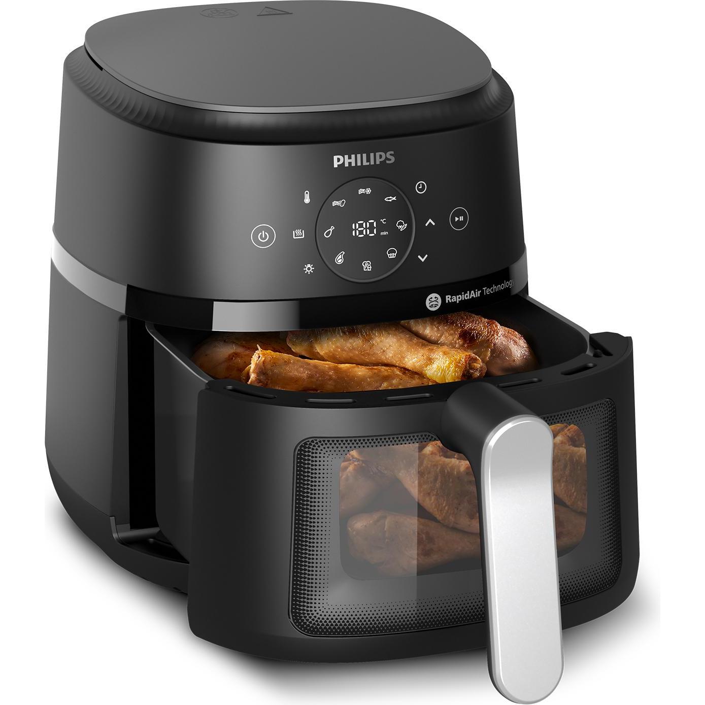 Thumbnail - Philips Airfryer NA221/00, Fritteuse, Schwarz