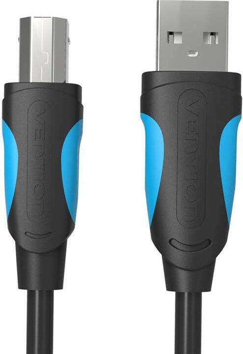 Produktbild Vention USB 2.0 Kabel Typ A-B, schwarz - 2m (2 m, USB 2.0)