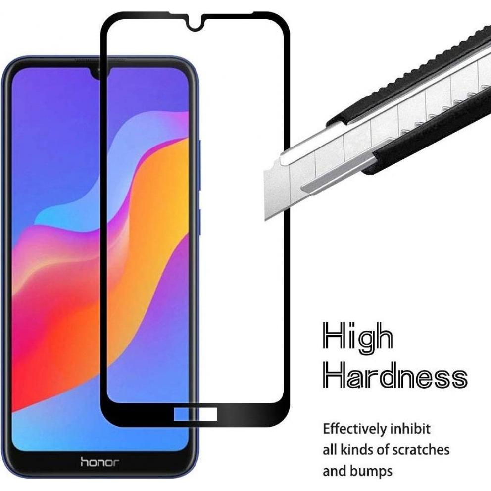 Thumbnail - Screenguard Honor 8A Full Screen Panzerglas Schutzfolie 2.5D 9H (1 Stück, Honor 8A), Smartphone Schutzfolie, Schwarz