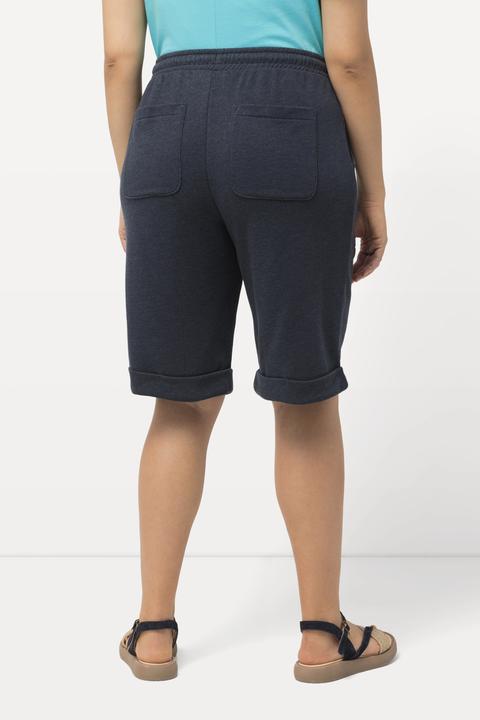 Image du produit Ulla Popken Short Mary en molleton, taille élastique, jambe droite et large (62, 64)