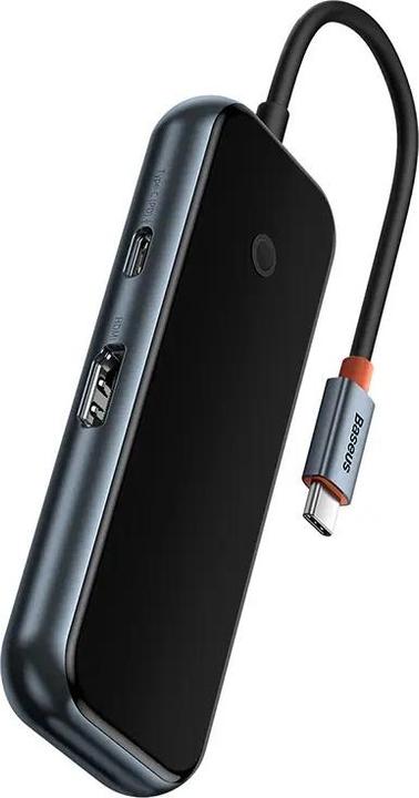 Produktbild Baseus AcmeJoy 5-Port Type-C HUB AdapterType-C to HDMI*1+USB3.0*2+USB2.0*1+Type-C PD&Data *1Dark Gray (USB-C, 5 Ports)