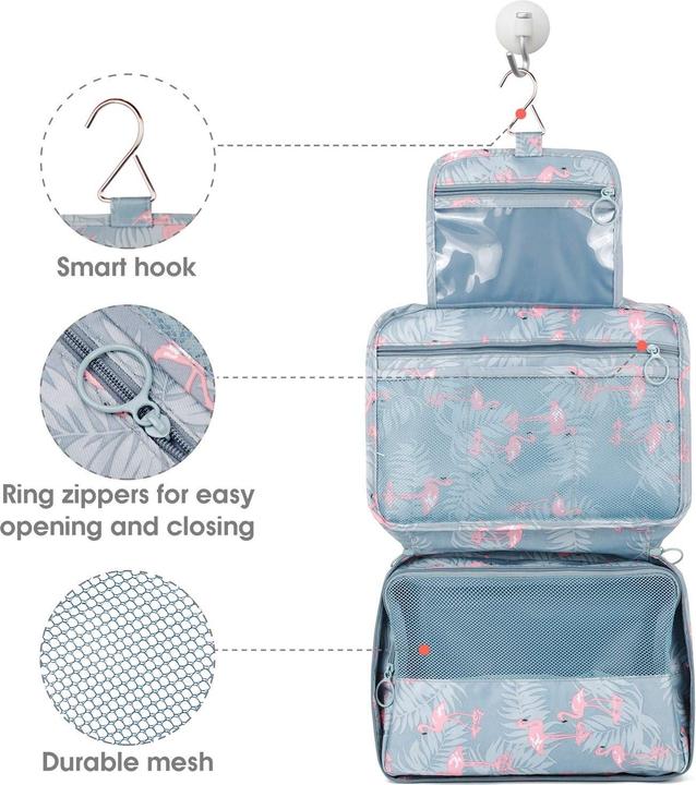 Produktbild Only-Bags.Store Kulturtasche zum Aufhängen Grosse Kulturbeutel mit Haken Waschbeutel