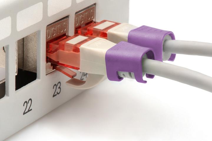 Produktbild Digitus Farbclips für Patchkabel - Violett (CAT5e)