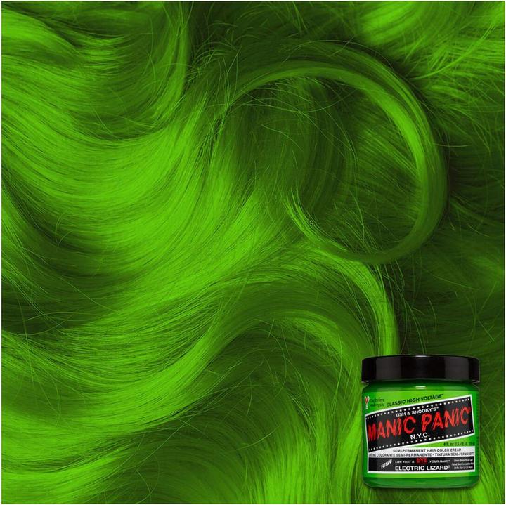 Actual product image Skybound Electric Lizard Classic Creme Vegan Cruelty Free Green Semi Permanent Hair Dye 118ml (Electric Lizard)