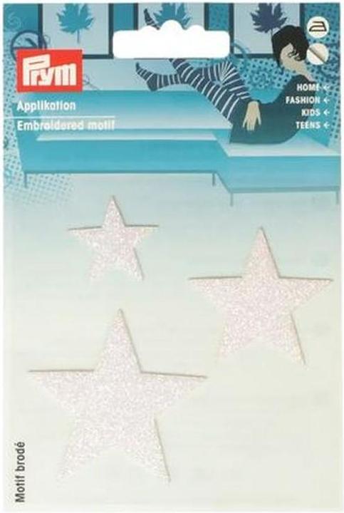 Image du produit Prym Application étoiles autocollantes/pour repassage, blanc 3 pcs (3 x)