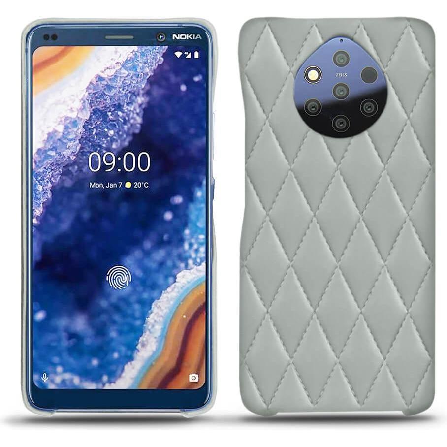 Noreve Lederschutzhülle (Nokia 9 PureView), Smartphone Hülle, Grau
