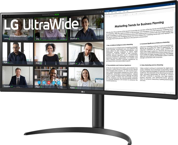 Produktbild LG 34WR55QK-B (3440 x 1440 Pixel, 34")
