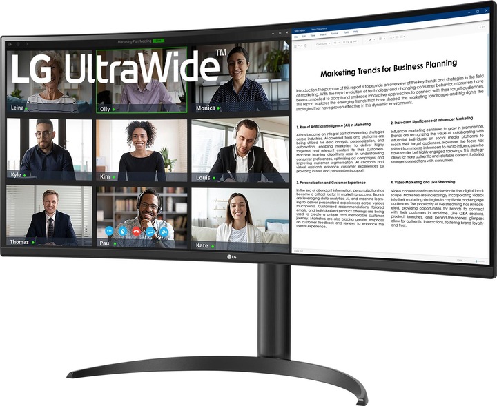 Produktbild LG 34WR55QK-B (3440 x 1440 Pixel, 34")
