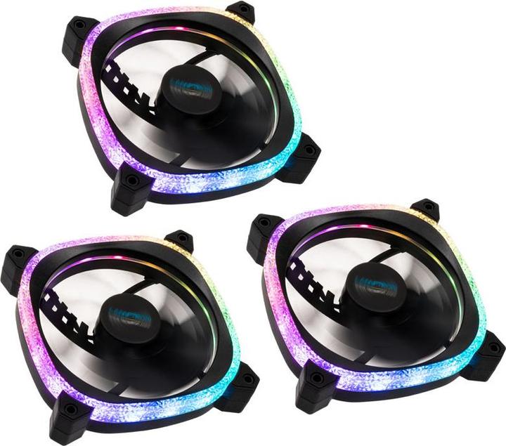 Lamptron Diamond+ ARGB 120mm Triple Lüfter Kit (120 mm, 3x)