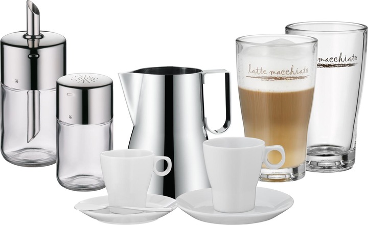 Produktbild WMF Zuckerstreuer Gewürzstreuer 240g für Zucker Kakao Barista Glas Edelstahl (0.25 l)