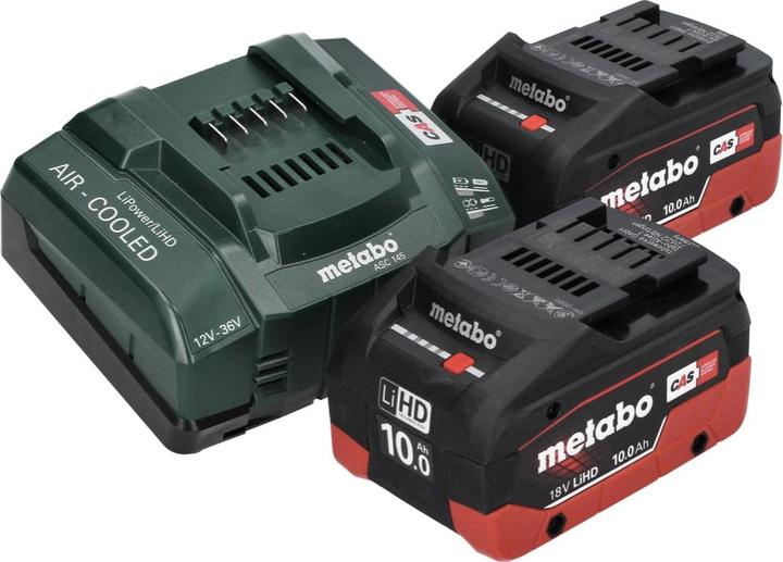 Produktbild Metabo W 18 L 9-125 Akku Winkelschleifer 18 V 125 mm + 2x Akku 10,0 Ah + LadegerÃ¤t + metaBOX (125 mm)