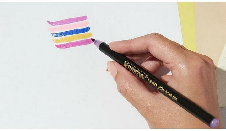 Image du produit Edding 1340 stylo pinceau pailleté Lot de 4 assortis (4x)