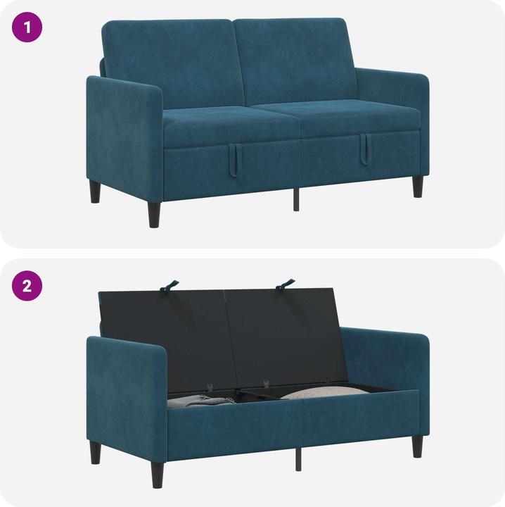 Produktbild vidaXL Sofa mit Stauraum (2-Sitzer)