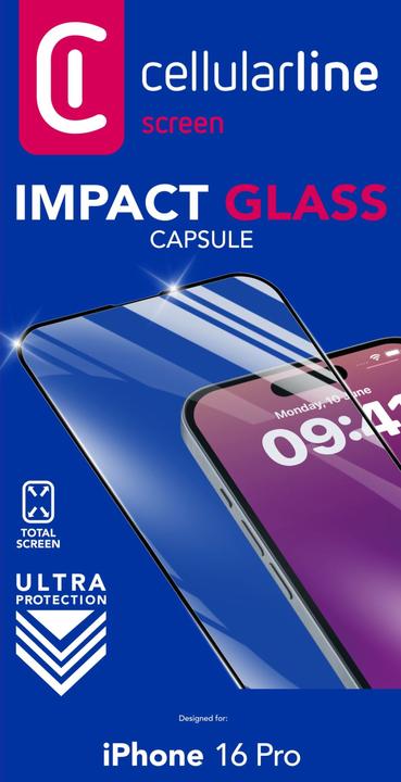 Image du produit Cellularline Impact Glass Capsule (1 pièce(s), Apple iPhone 16 Pro)