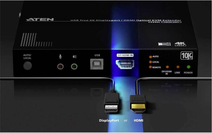 Produktbild Aten CE990 KVM LWL (SM) Konsolen-Extender, USB True 4K DisplayPort/HDMI (True4K)