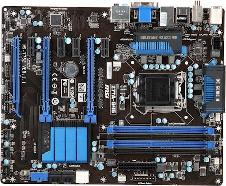 Produktbild MSI Z77a-G45 (LGA 1155, Intel Z77, ATX)