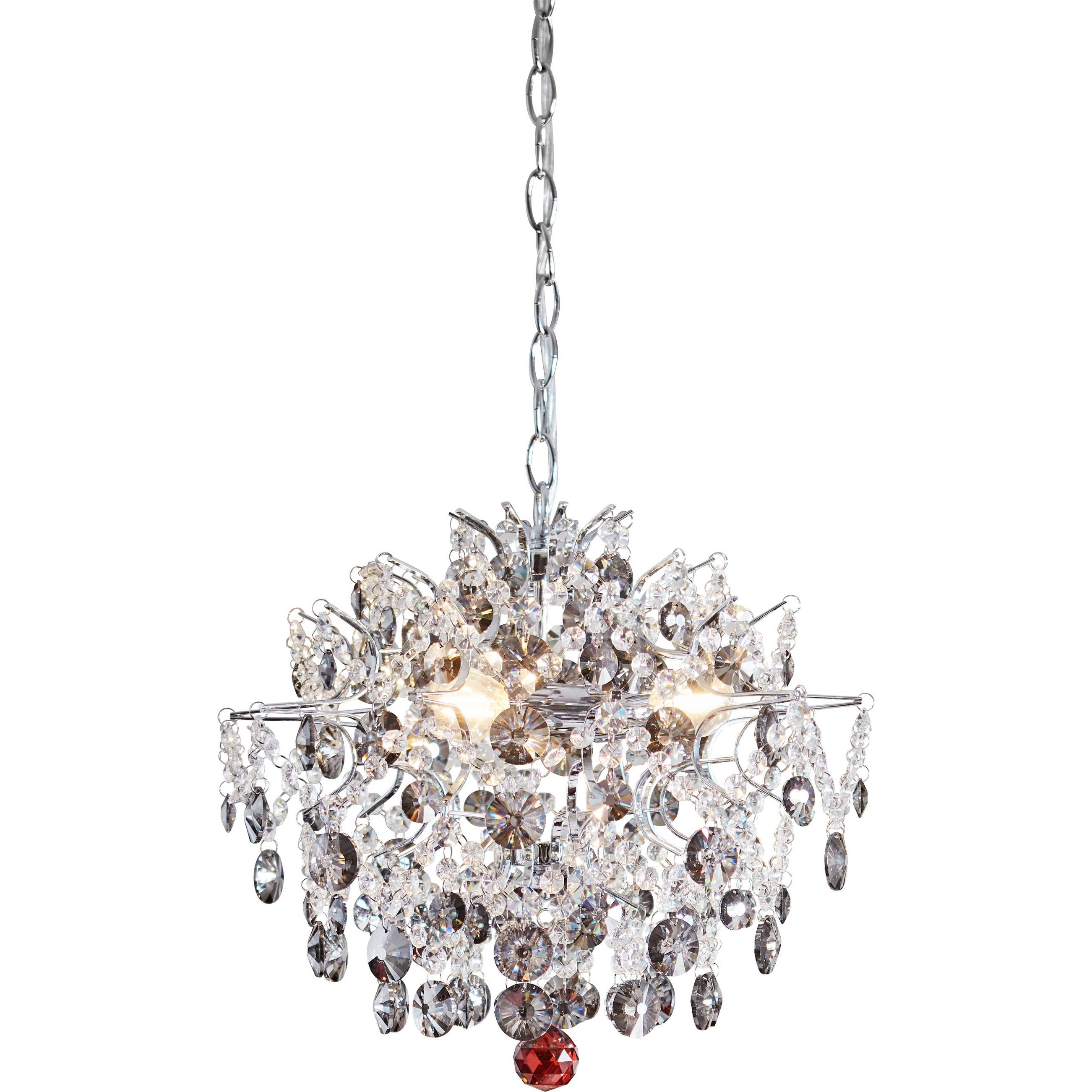 Markslöjd, Lampada a sospensione, HIDDEN GEM Chandelier 3L Chrome/Clear/Smoke (E14)