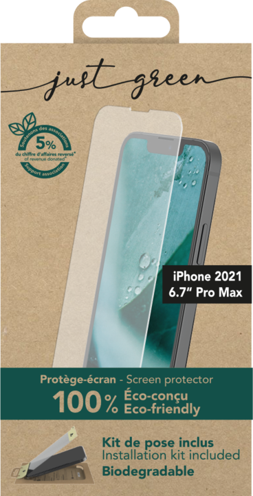 Produktbild Just Green Bio Screen Protector (1 Stück, Apple iPhone 13 Pro)