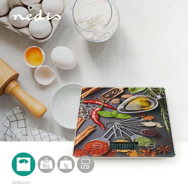 Actual product image Nedis Digital kitchen scales, LCD display, glass I