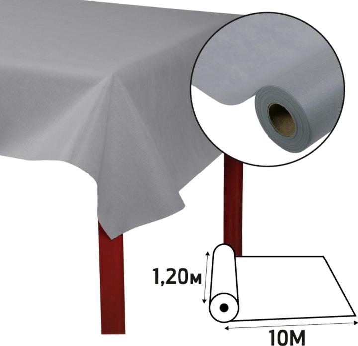 Actual product image Exacompta Tablecloth Rolls Spu nbond L120x10m Grey (120 x 120 cm)