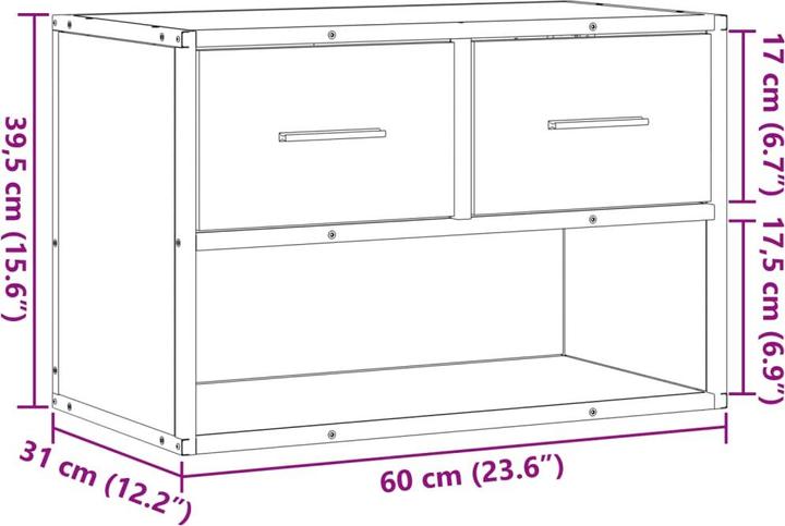 Image du produit vidaXL TV-Schrank (60 x 31 x 39.50 cm)