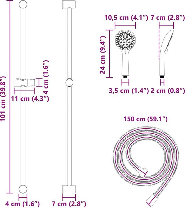 Produktbild vidaXL Duschsystem
