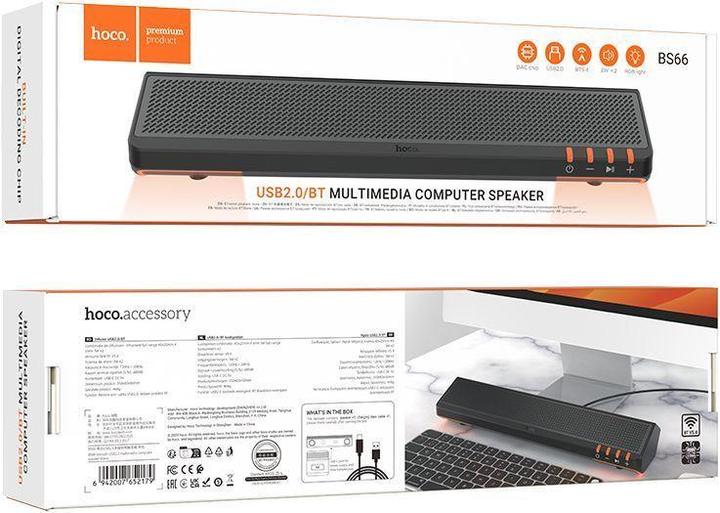 Produktbild Hoco Other Computer Accessory Speaker bluetooth 2 x 3W 2in1 BS66 black