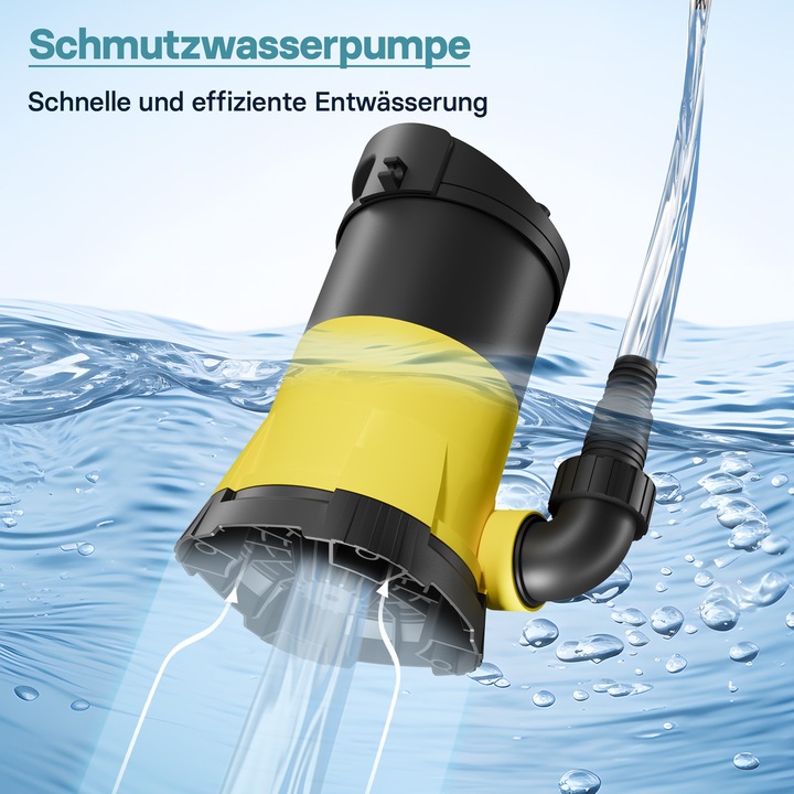 Produktbild Wiltec Schmutzwasserpumpe 5000l/h 250W Tauchpumpe Fäkalienpumpe Baupumpe Abwasserpumpe (Schmutzwasserpumpe)