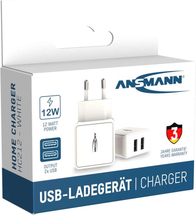 Produktbild Ansmann Home Charger HC212 (12 W, 2 Ports)